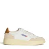 Autry Low-top Sneakers In White Leather And Brown Suede In White