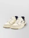 Autry Low Top Sneakers Leather Accents In Neutral