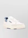 Autry Clc Sneakers In Leather With Suede Inserts In White