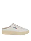Autry Medalist Mule Low Leather Sneakers In White