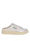 Autry Medalist Slip-on Leather Sneakers In White