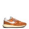 Autry Low-top Sneakers With Amber Accents In Brown
