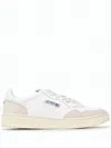 Autry Low-top Sneakers With Beige Suede Overlays In Neutral