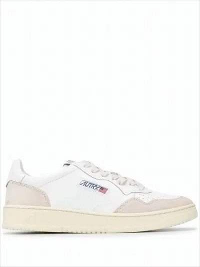AUTRY LOW-TOP SNEAKERS WITH BEIGE SUEDE OVERLAYS