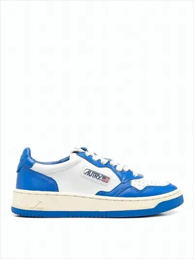 Autry Low-top Sneakers With Classic Silhouette And Vibrant Overlays In Blue