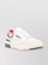 Autry Leather Sneakers With Contrast Panel And Perforated Detailing