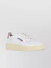 Autry Low Top Leather Sneakers With Pink Detail