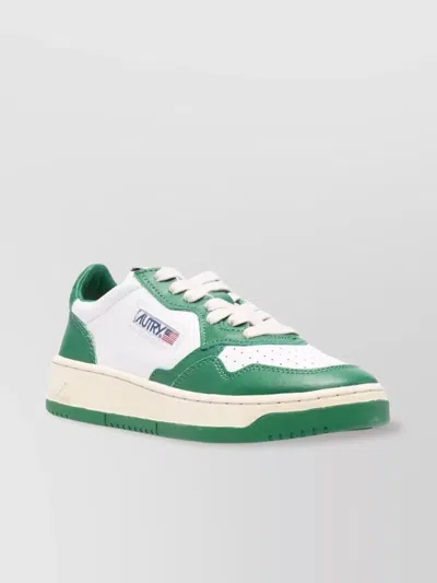 Autry Low Top Sneakers With Flat Rubber Sole In Green