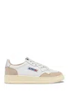 Autry Low-top Sneakers With Hybrid Leather Design And Metallic Accent In Multi
