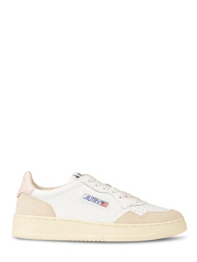Autry Low-top Sneakers With Leather And Suede Accents In Multi