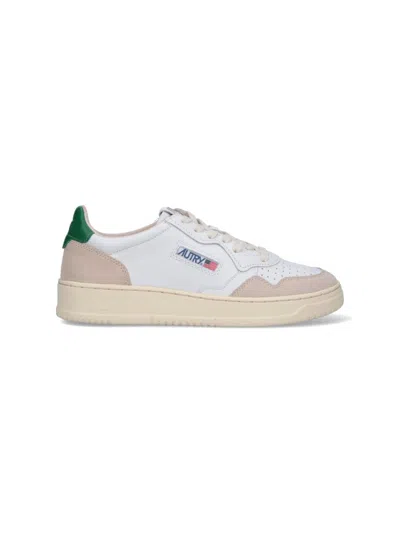 Autry Low-top Sneakers With Suede Accents And Padded Collar In Multi