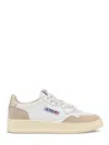 Autry White And Gold Leather And Suede Medalist Low Sneakers In Multi