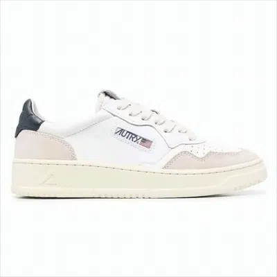 Autry Low-top Sneakers With Leather And Suede Panels In White