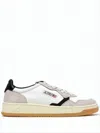 Autry Low-top Sneakers With Leather And Suede Panels In White