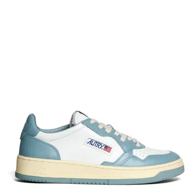 Autry Low-top Sneakers With Leather And Vintage-inspired Sole In Blue
