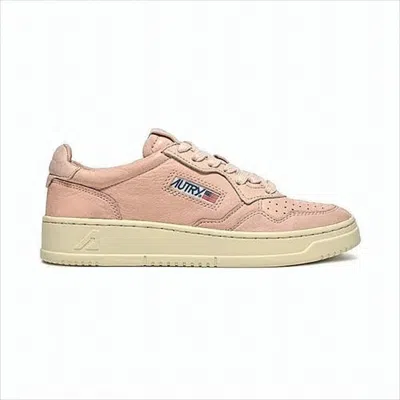 Autry Low-top Sneakers With Muted Pink Upper And Contrast Sole
