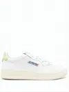 Autry Low-top Sneakers With Perforated Detailing And Cushioned Sole In White