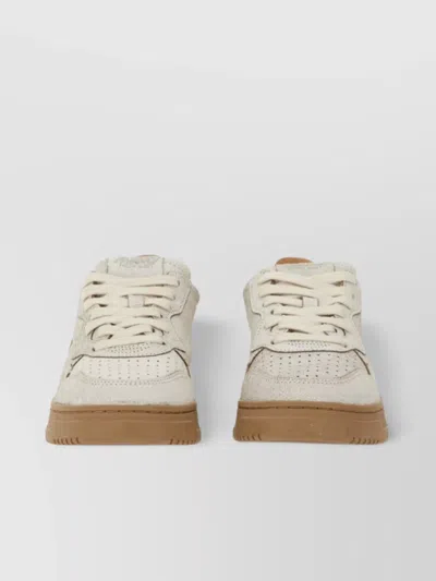 Autry Low-top Sneakers With Perforated Detailing And Rubber Sole In White