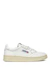 Autry Leather Sneakers With Micro-perforations And Cushioned Collar In Multi