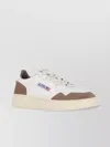 Autry Medalist Sneakers In White Leather With Brown Suede