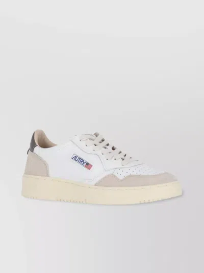 Autry Low Top Sneakers With Perforated Toe Box In Neutral