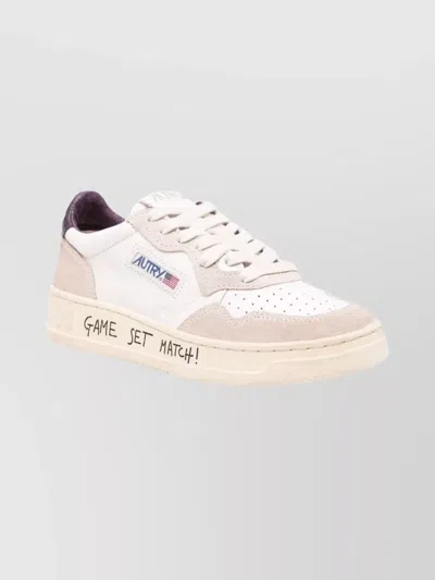 Autry Low Top Sneakers With Rubber Sole And Perforations In Neutral