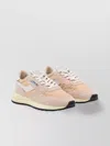 Autry Low Top Sneakers With Rubber Sole And Suede Panels In Neutral