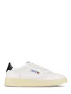 Autry Low-top Leather Sneakers With Perforated Upper And Cushioned Sole In White