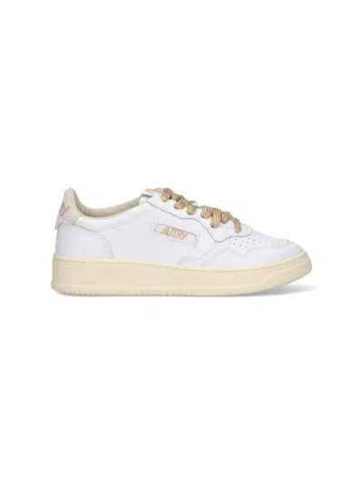 Autry Medalist Leather Low-top Sneakers In White