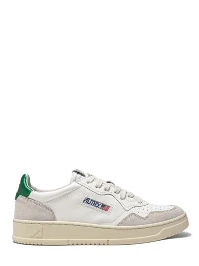 Autry Low-top Sneakers With Suede Accents And Padded Collar In Neutral