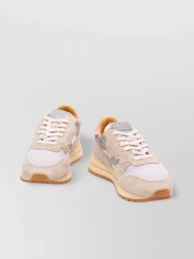 Autry Low Top Sneakers With Suede And Mesh In Neutral