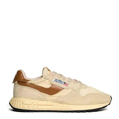 Autry Low-top Sneakers With Suede And Mesh Construction In Neutrals