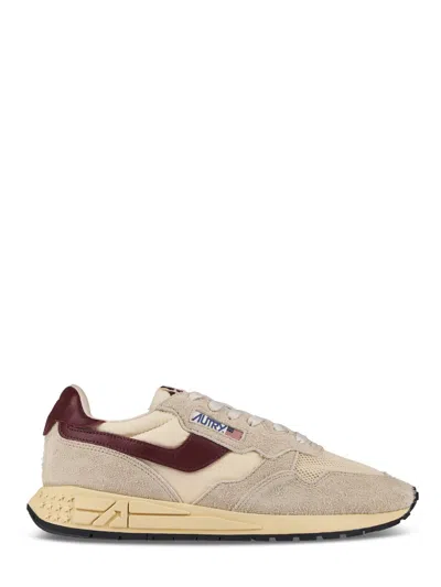 Autry Low-top Sneakers With Suede And Mesh Textures In Neutral