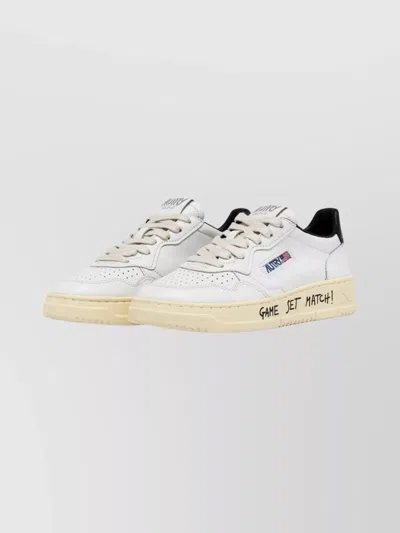 Autry Low Top Sneakers With Unique Design Features In White