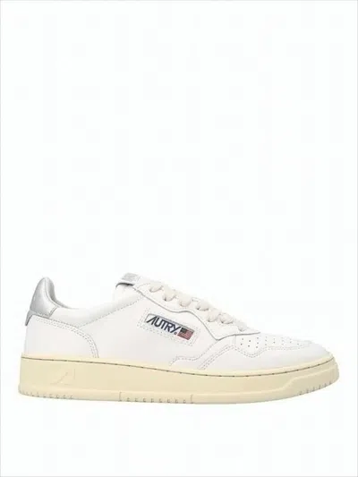 Autry Low-top Sneakers With Vintage-inspired Cream Sole And Perforated Detailing In White