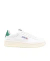 Autry Almond-toe Lace-up Sneakers In White