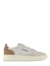 Autry Low-top Suede And Leather Sneakers With Contrasting Accents In Gray