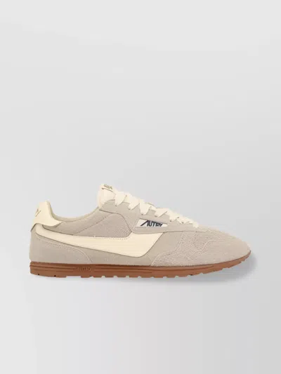 AUTRY LOW TOP SUEDE FINISH RUBBER SOLE SNEAKERS