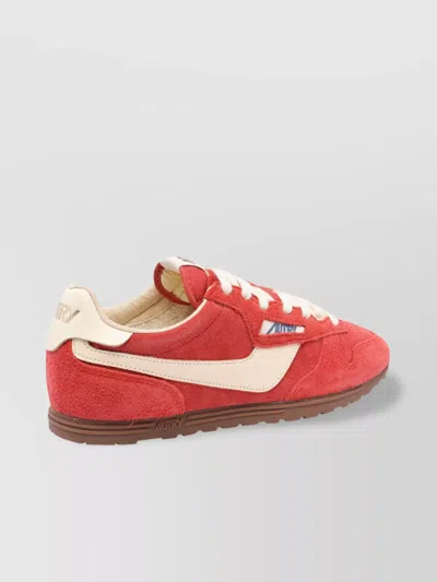 AUTRY LOW TOP SUEDE SNEAKERS WITH CONTRAST SOLE