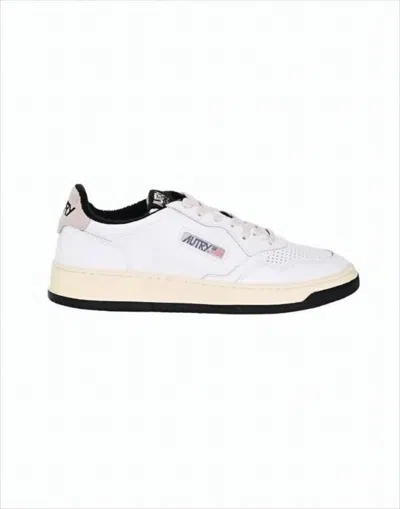 Autry Low-top White Leather Sneakers With Perforated Detailing