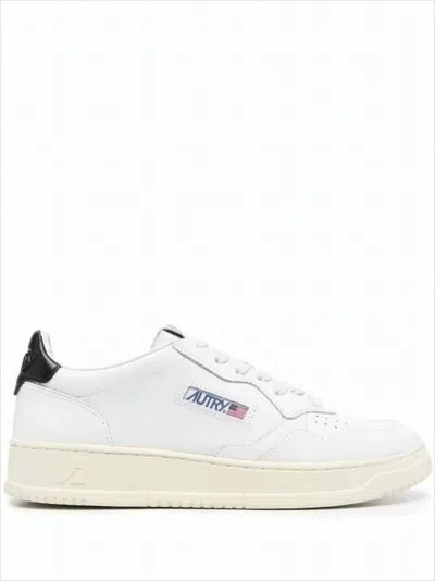 Autry Low-top White Leather Sneakers With Perforated Detailing