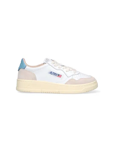 Autry Low-top White Sneakers With Clean Lines In Yellow