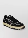 Autry Wildpace Nubuck And Rubber-trimmed Suede And Mesh Sneakers In Black