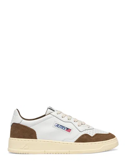Autry Low-top Sneakers In Soft Leather And Suede With Retro Appeal In Animal Print