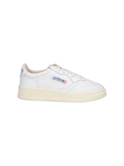 Autry Medalist Leather Sneakers In White