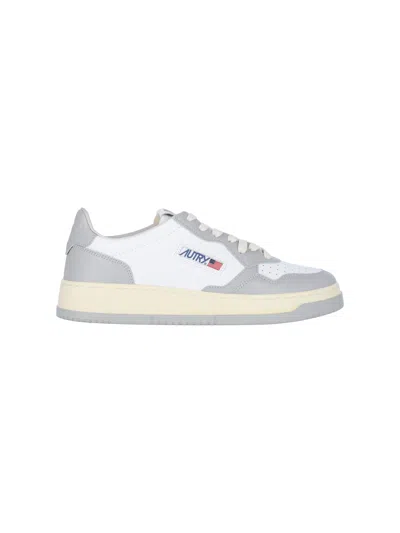 Autry Low-top Sneakers With Light Grey Overlays In White