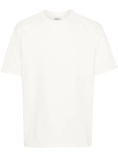 Autry Main Logo-patch Cotton T-shirt In White
