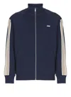 Autry Embroidered High Neck Jacket With Ribbed Cuffs In Black