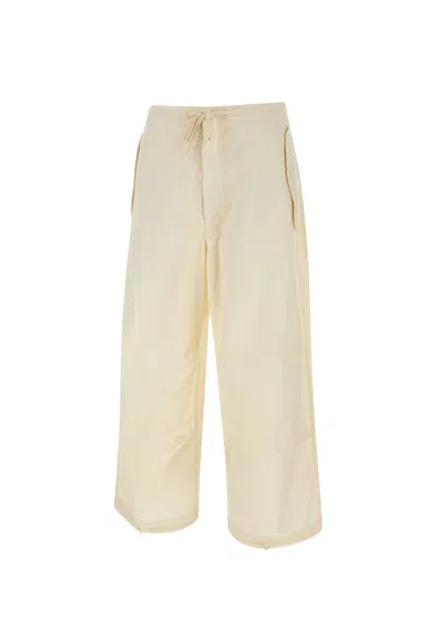 Autry Main Wom Apparel Trousers Cotton Poplin In White