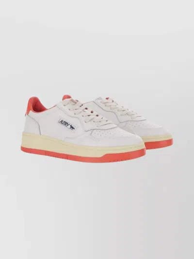 AUTRY MAISON KITSUNÉ LOW-TOP LEATHER SNEAKERS